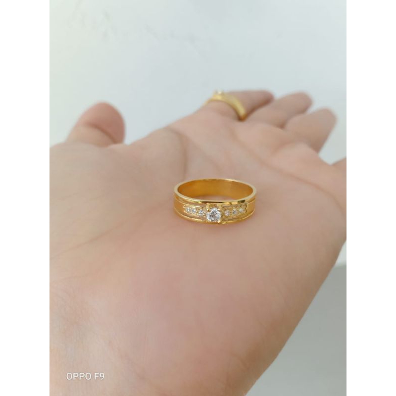 cincin perak lapis emas 22karat