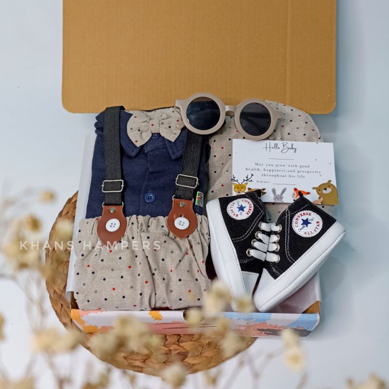 Hampers bayi/kado bayi laki laki/hampers bayi laki laki/kado lahiran/khans hampers/hampers