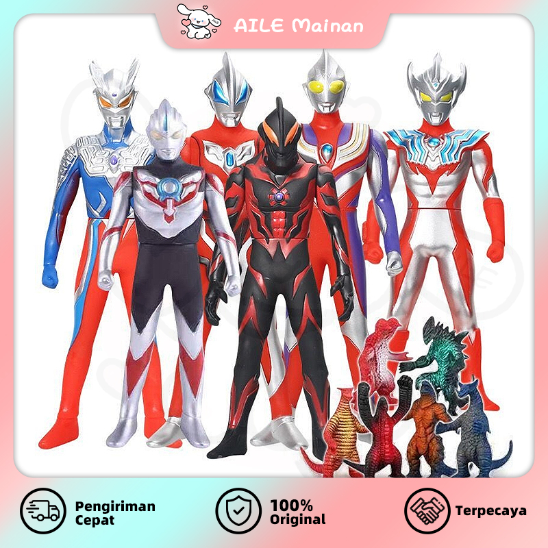 30cm Besar Figure Ultraman Z Zero Mainan Ultraman Geed Orb Rosso Ultramen Ribut Action Figur