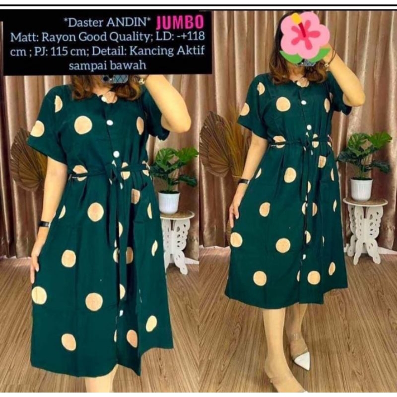 Daster andin Daster rayon motif polkadot