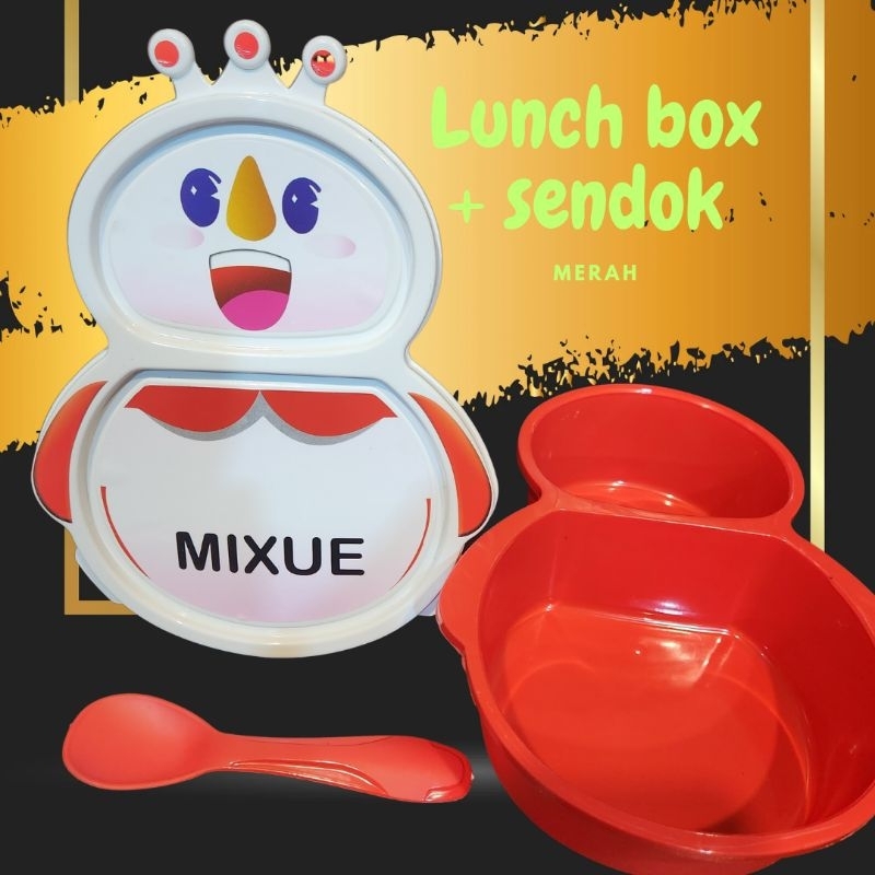 lunch box  mixue lucu tempat  bekal mixue  tk sd kotak makan