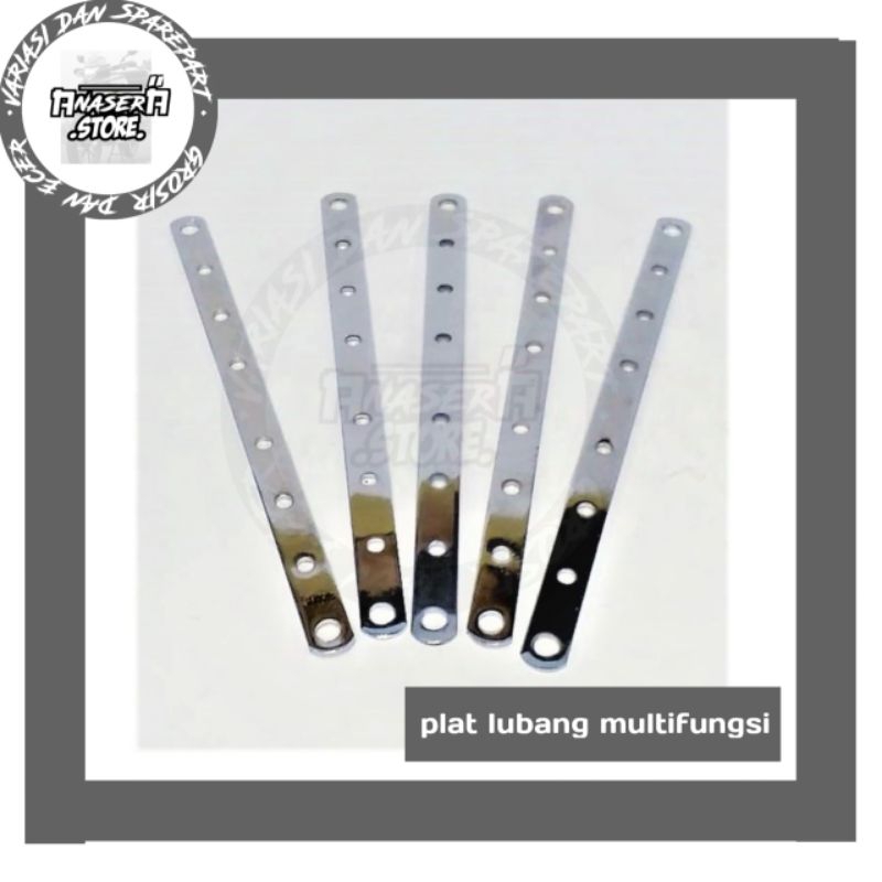 besi plat lubang tebal crome plat besi lubang serbaguna crom 30cm universal