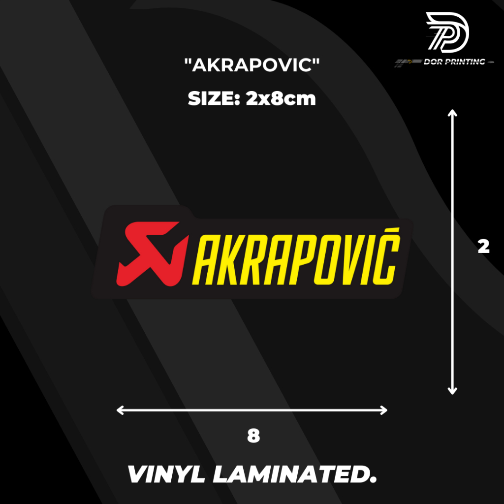 

STICKER/ AKRAPOVIC VIRALL KEREN LOGO AKRAPOVIC