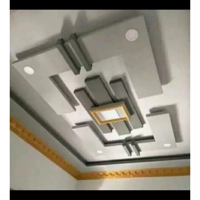 Plafon gypsum terpasang