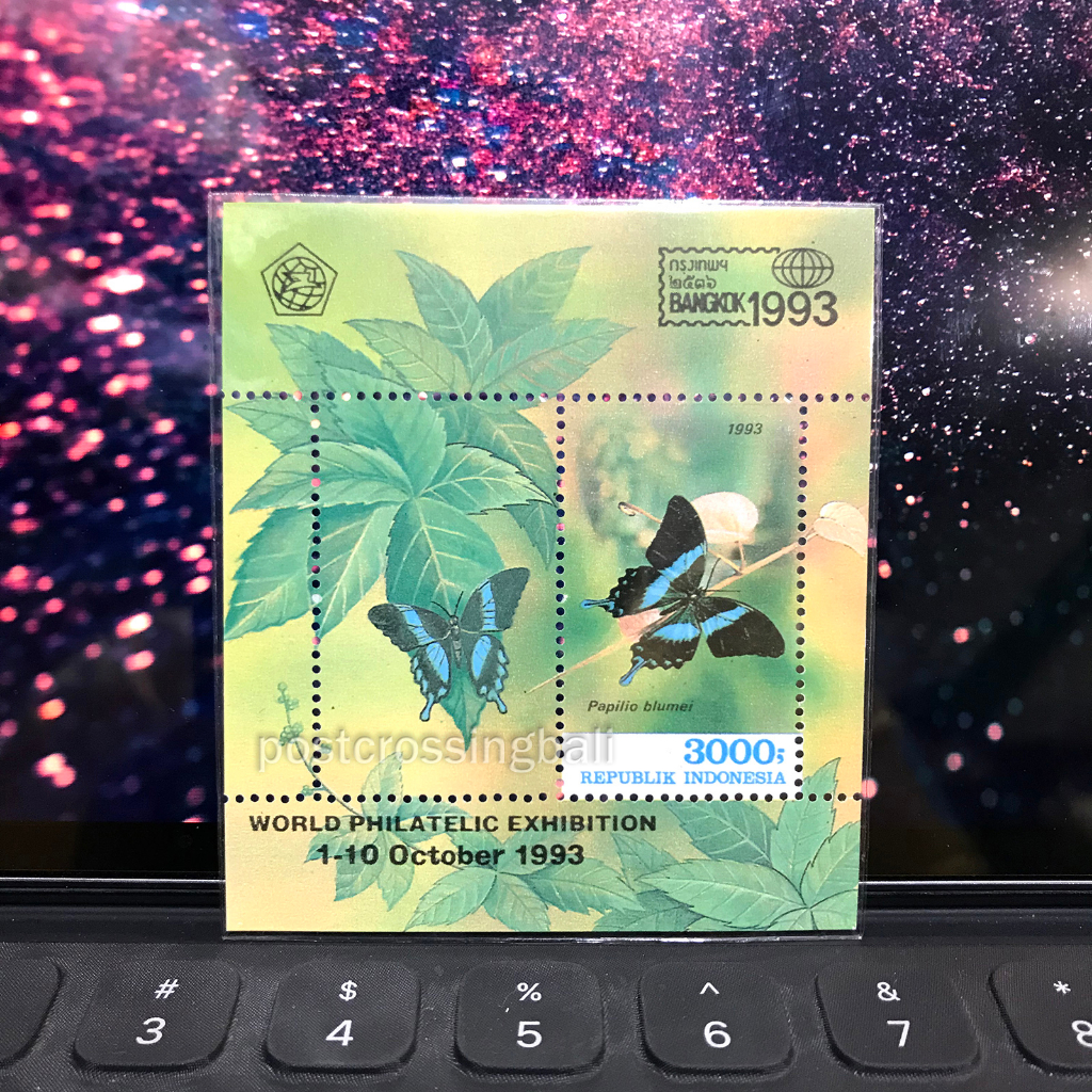 

Prangko World Philatelic Exhibition Bangkok 1993 Butterfly Kupu Souvenir Sheet SouvenirSheet SS Perangko Murah Ori Filateli Postal Stamp Mint