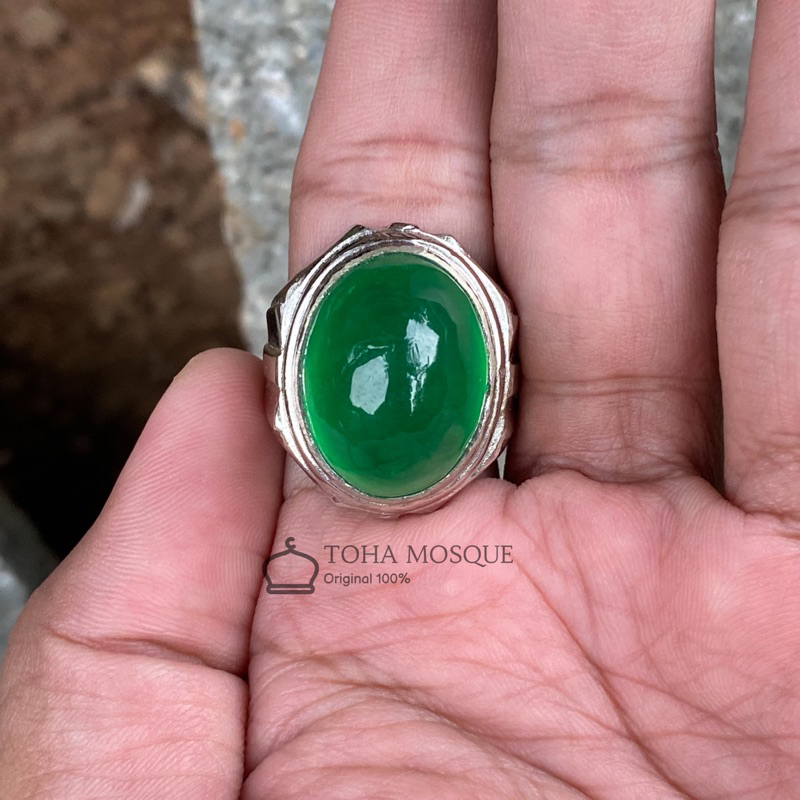 Cincin batu akik giok srilangka burma tige C 100% garansi natural (N)