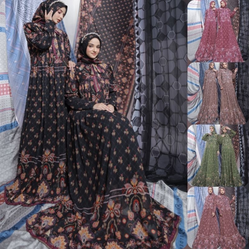 (pN) ELDEENA LAVANYA SERIES Baju Dress Gamis Syari Wanita Muslimah Lavanya Series By El.deena Signat