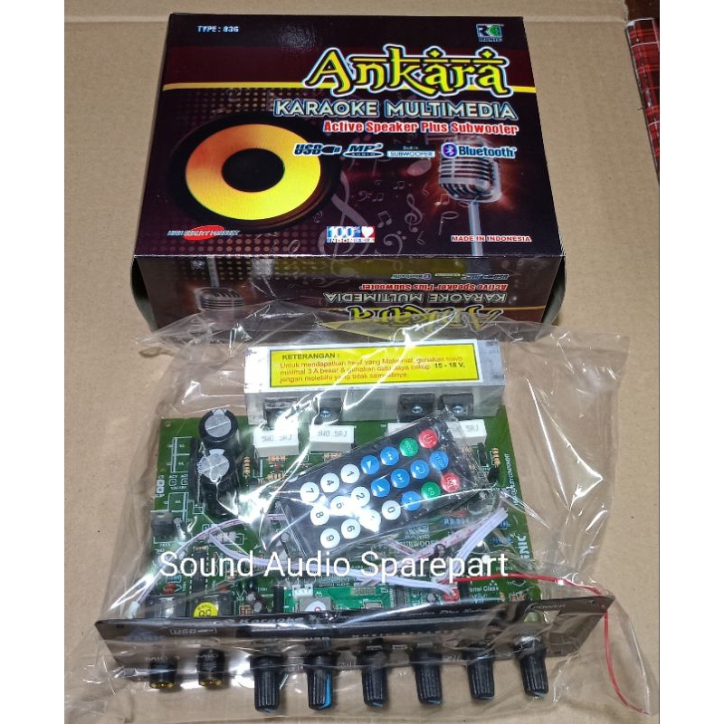 Kit Aktif Speaker Mic Echo Subwoofer USB Bluetooth Karaoke STEREO