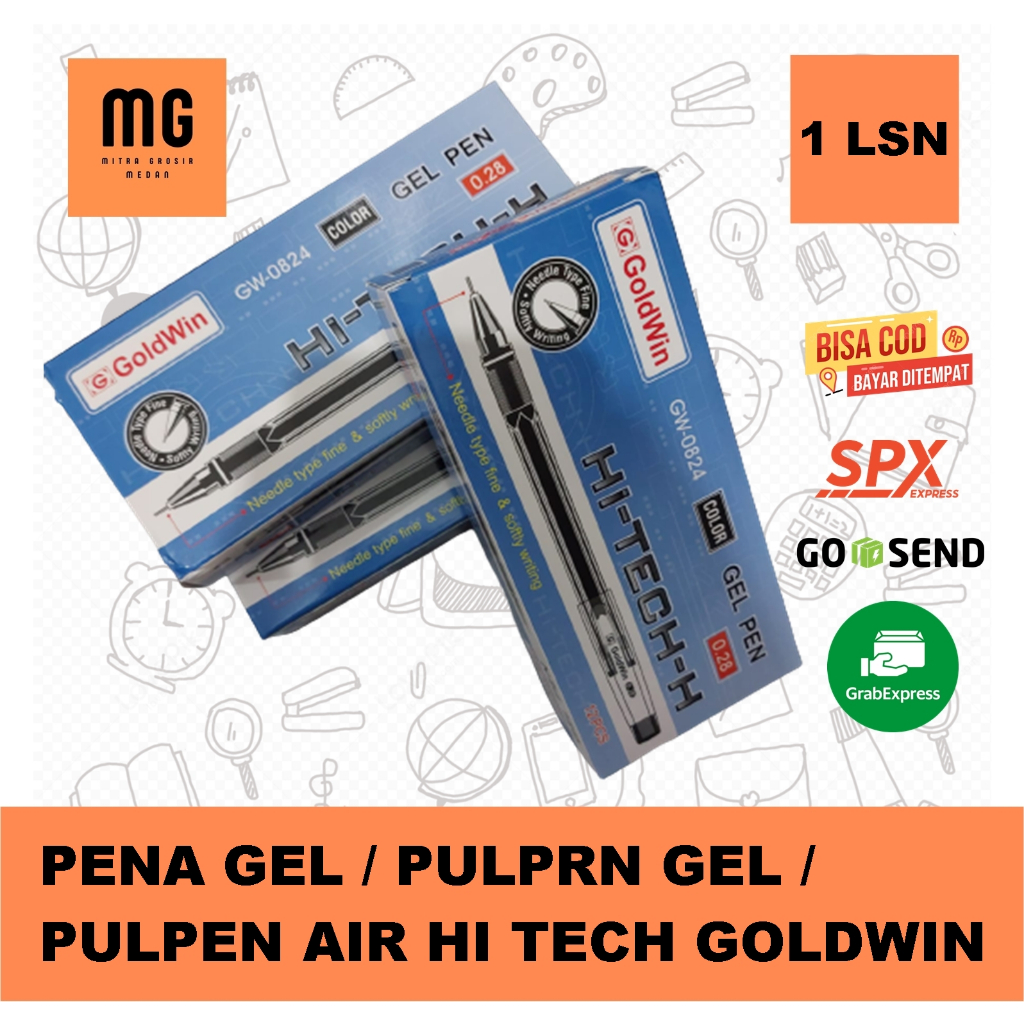 

Pena Gel / Pulpen Gel / Pulpen Air HI-TECH-H Goldwin GW0824