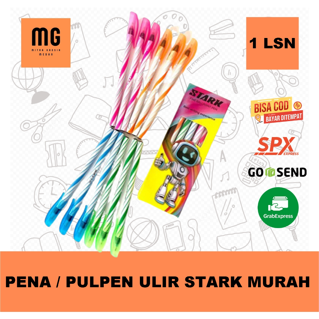 

Pena / Pulpen Ulir Warna Stark ST9106 Murah