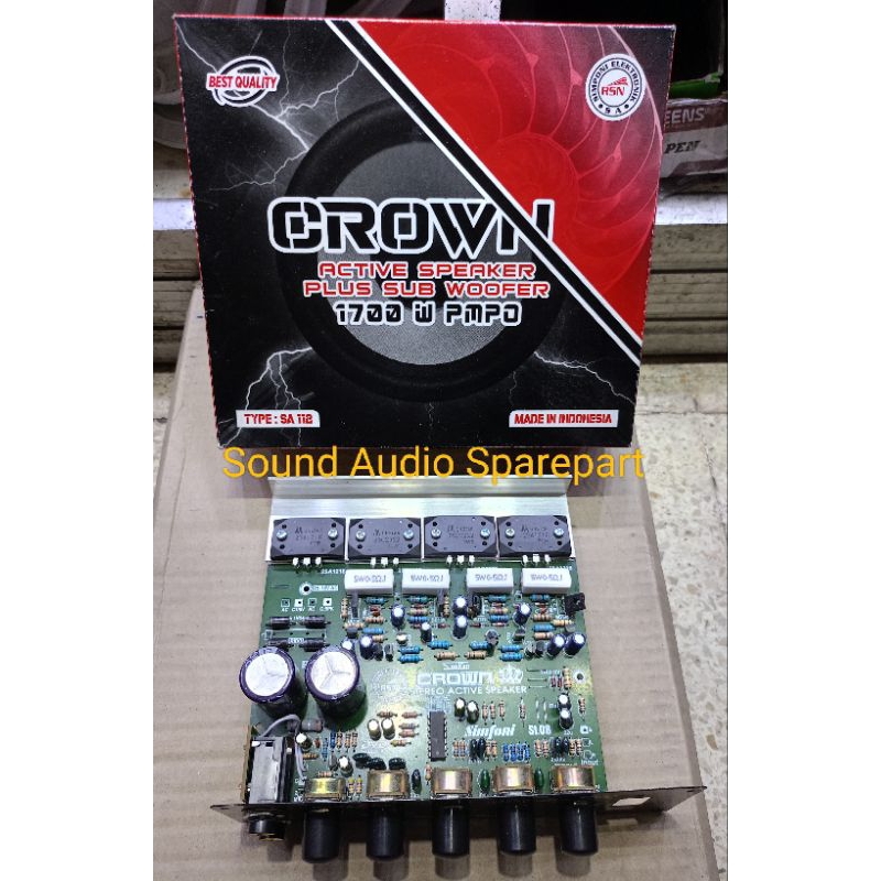 Kit Aktif Speaker Subwoofer Mic Karaoke TR SANKEN 2sa1216/2sc2922 CROWN