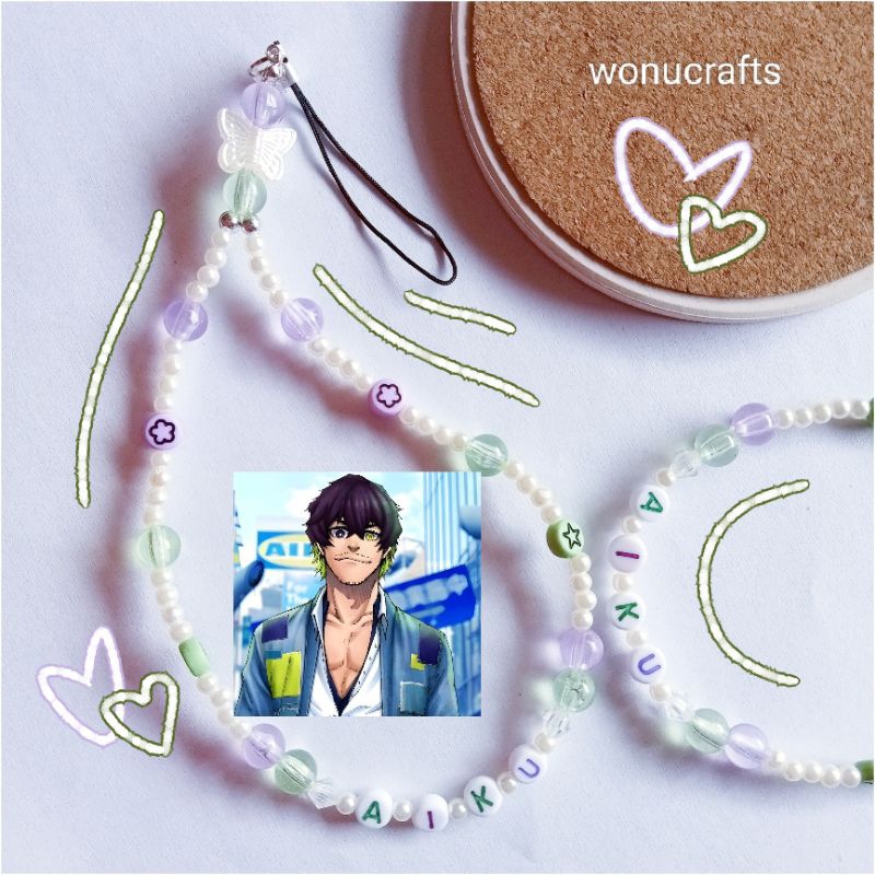 blue lock oliver aiku phonestrap strap