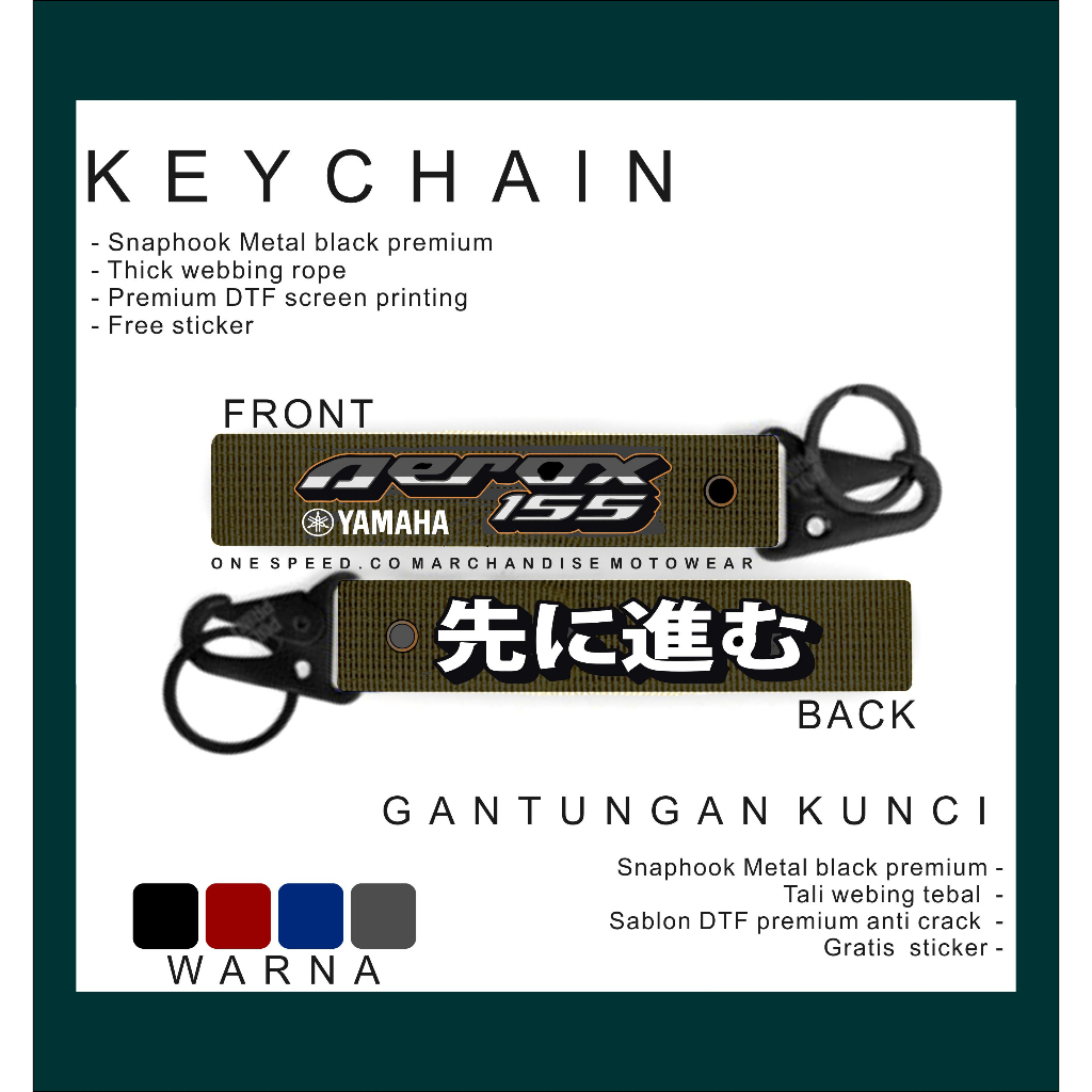 gantungan kunci motor mobil AEROX 155  souvenir aksesoris motor mobil keychain snap hook