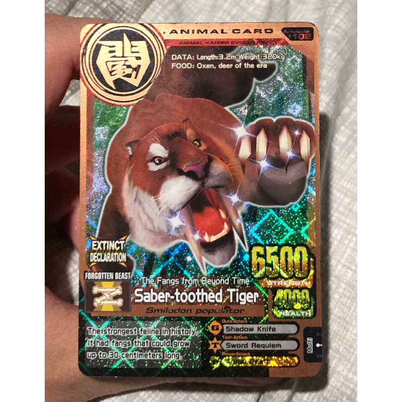 Kartu Animal Kaiser Saber-Toothed Tiger Evo.1