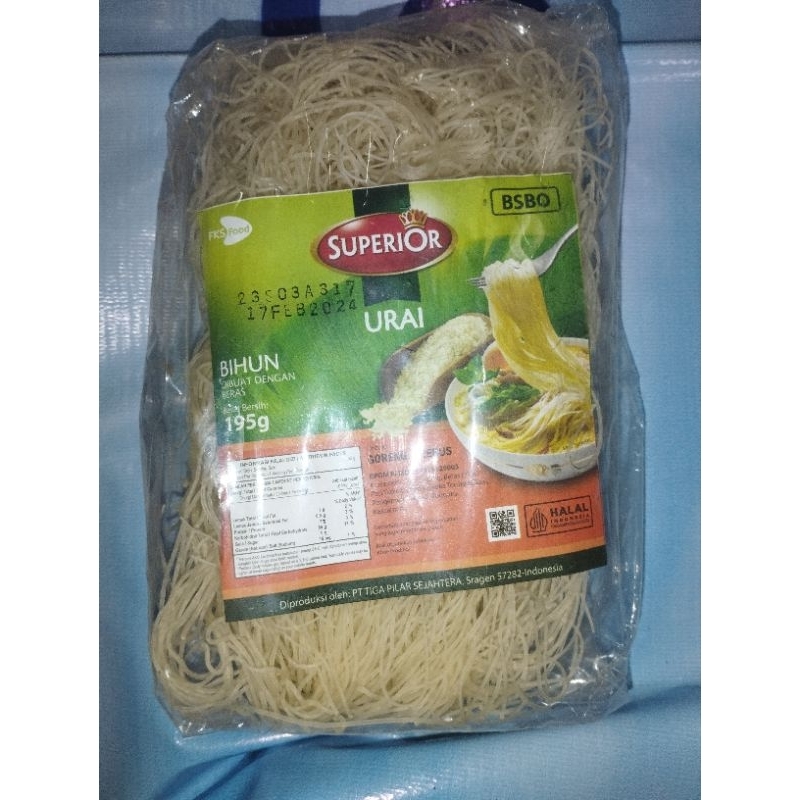 

Bihun Beras Urai merk Superior 195 gr