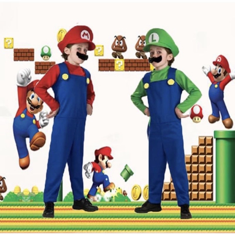 KOSTUM MARIO BROS | BAJU SUPER MARIO BROS | DEWASA DAN ANAK