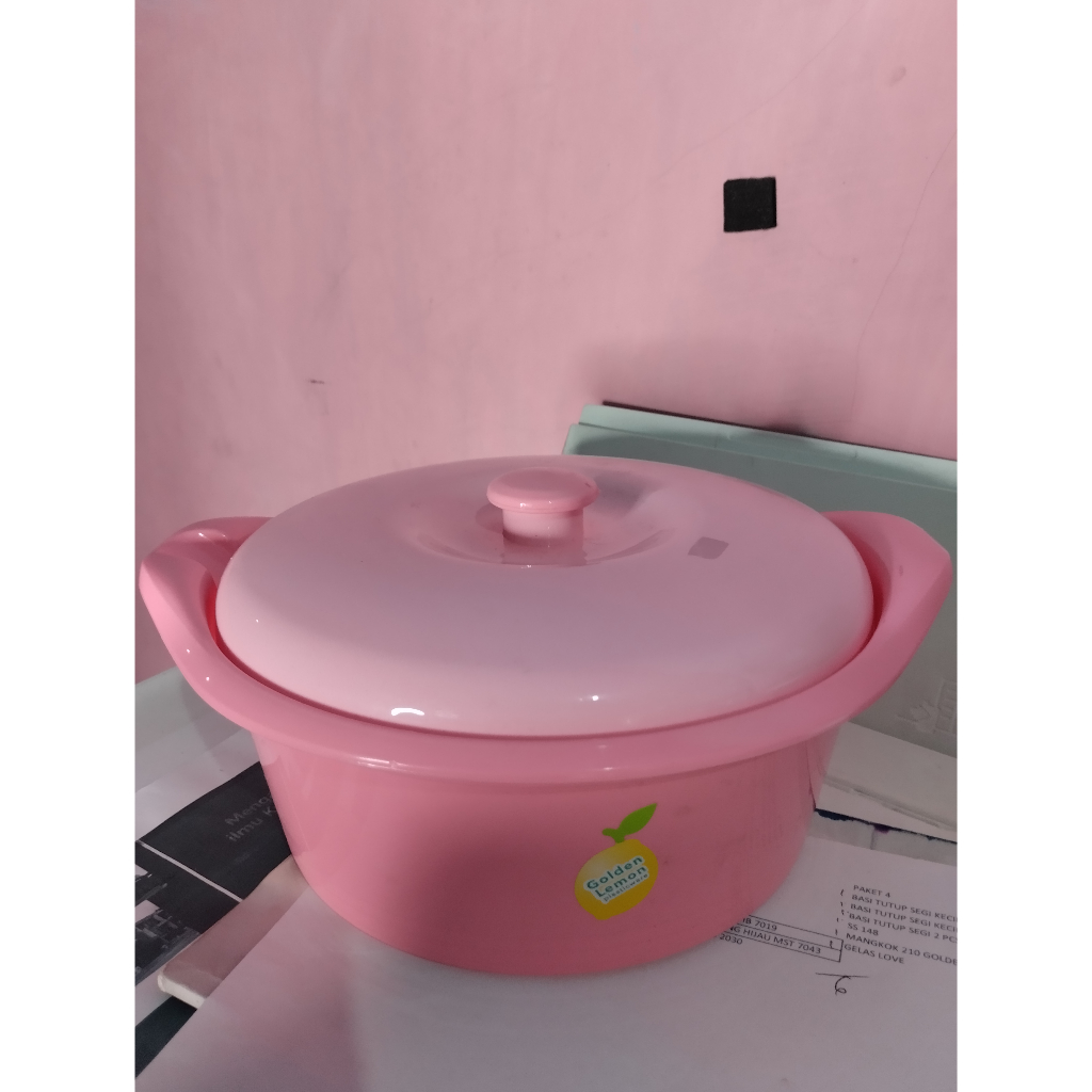 Basi tutup bulat kecil pink BTBT 169 golden lemon