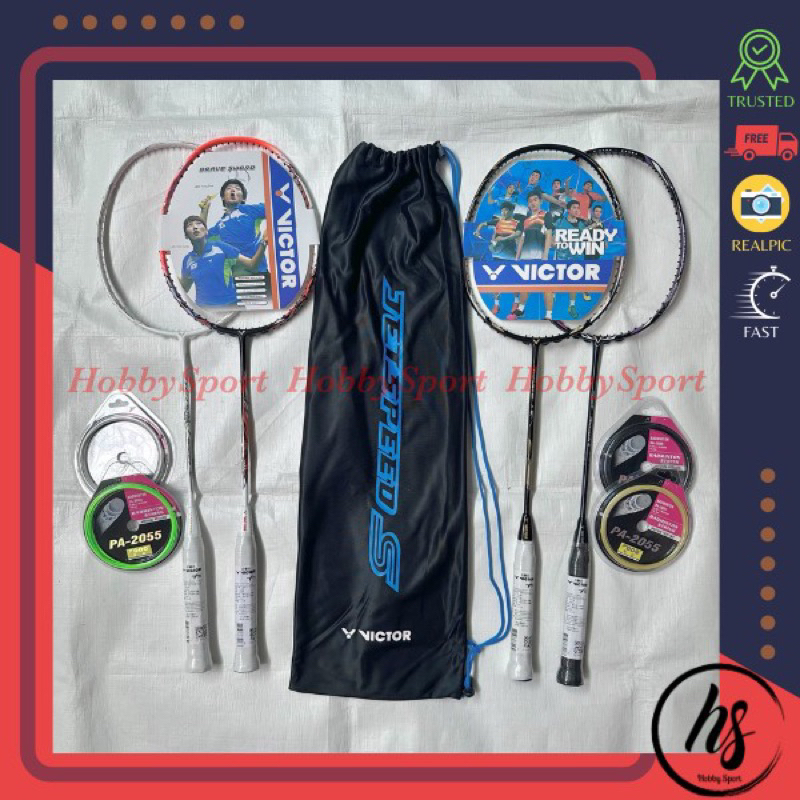 Raket Badminton Victor Jet Speed Thruster Racket Bulu Tangkis Reket Ok
