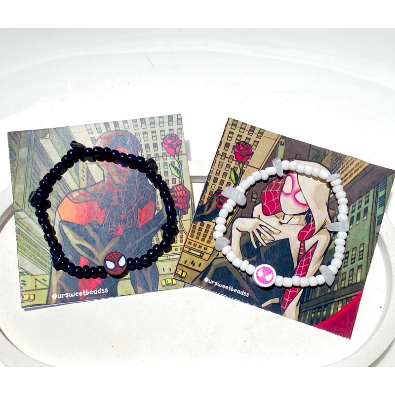 gelang couple spiderman / spider miles and spider gwen couple bracelet