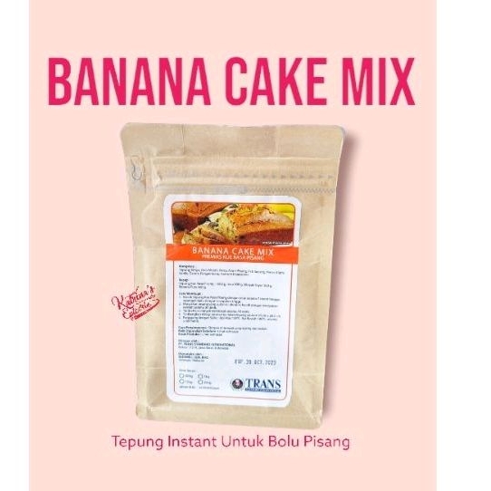 

Trans Banana Cake Mix 500 Gram Tepung Instant Bolu Pisang Premix Kue Lembut