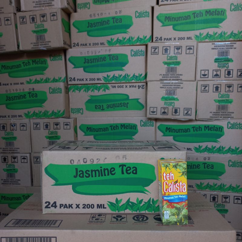 

Teh jasmine melati calista 200 ml 1 dus isi 24 pcs