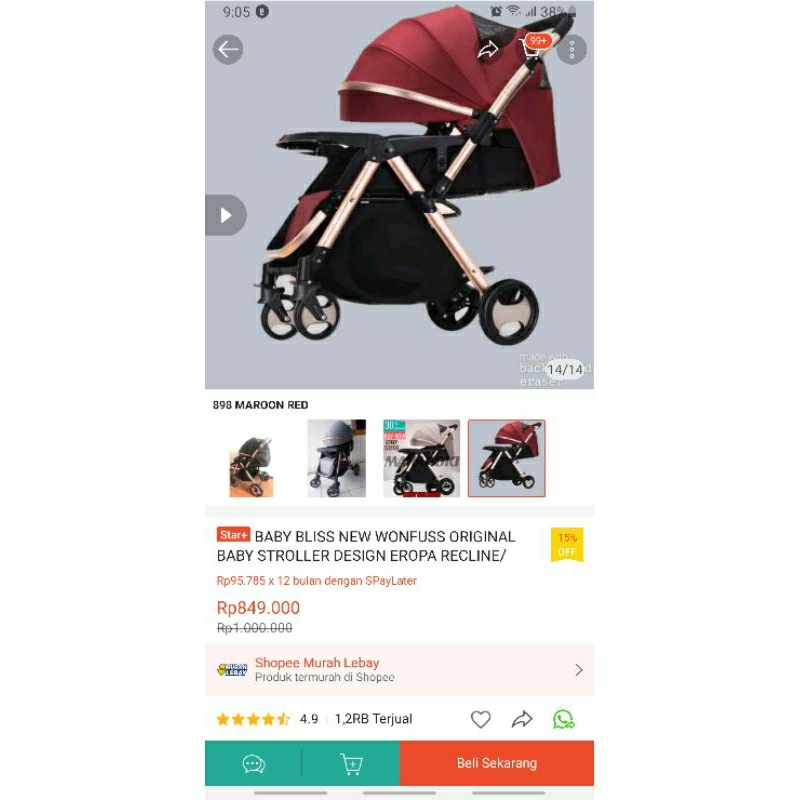 Stroller Preloved Baby Bliss
