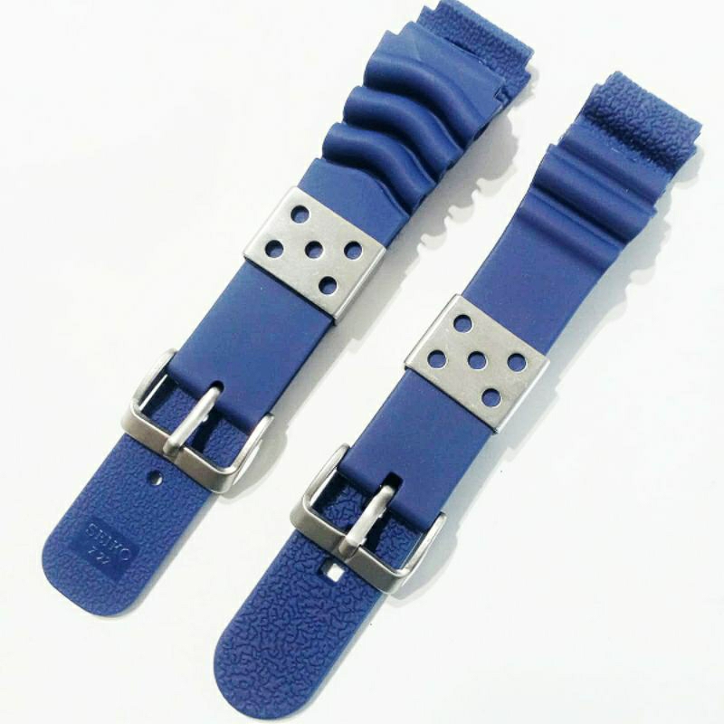 strab rubber seiko navy size 22mm