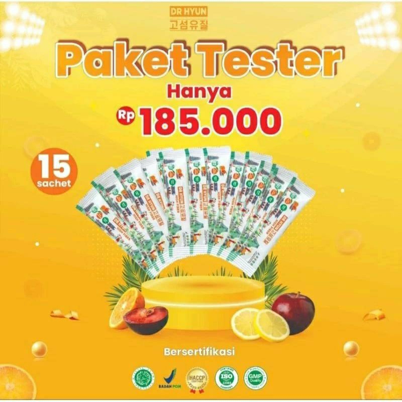 DR HYUN FIBER DRINK 15 SASET DR HYUN FIBER DRINK DETOKS DIET BPOM HA