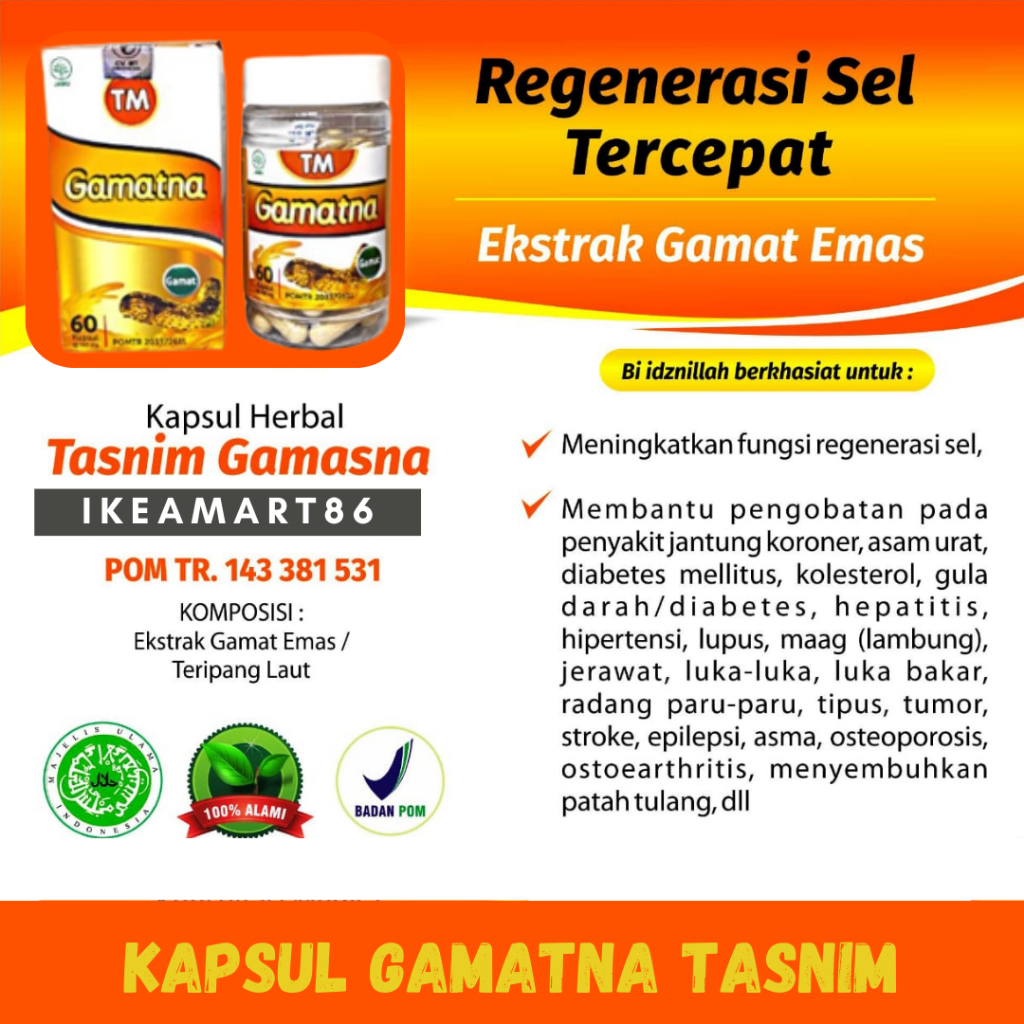OBAT HERBAL ATASI INFEKSI PENCERNAAN KAPSUL TASNIM GAMASNA 100% ORIGINAL