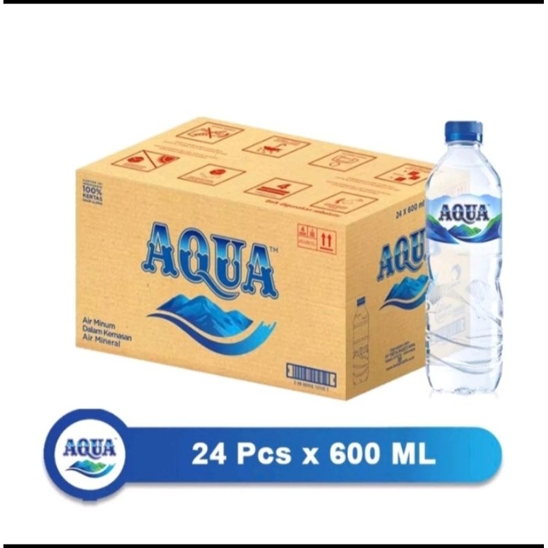 

Aqua botol 600 ml × 24 pcs