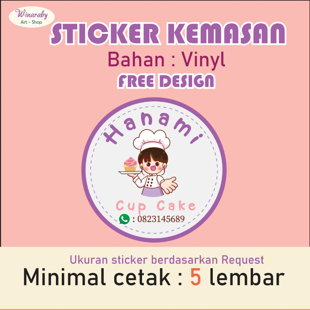 

CETAK STIKER VYNIL LABEL *ANTI AIR* STICKER MAKANAN KEMASAN OLSHOP, LABEL BULAT LABEL NAMA LABEL MAKANAN TOPLES KEMASAN BOTOL MINUMAN CUSTOM