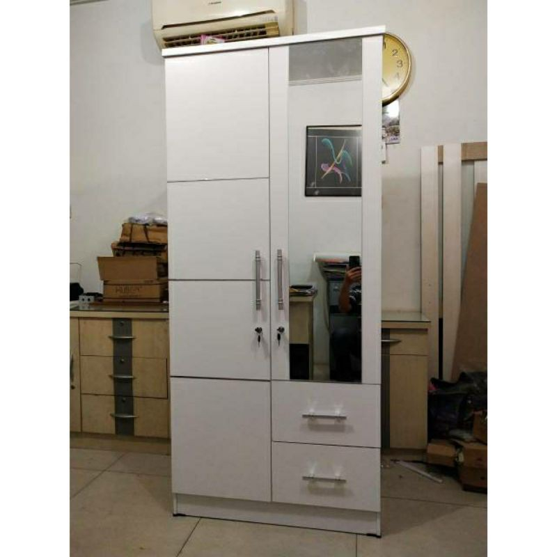 Lemari Pakaian 2 Pintu & 2 Laci ~ ALD 8112 L