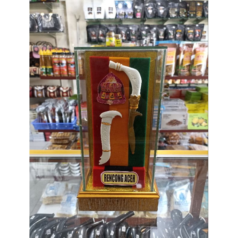 Souvenir bingkai rencong hiasan meja khas Aceh / Bingkai rencong souvenir khas Aceh
