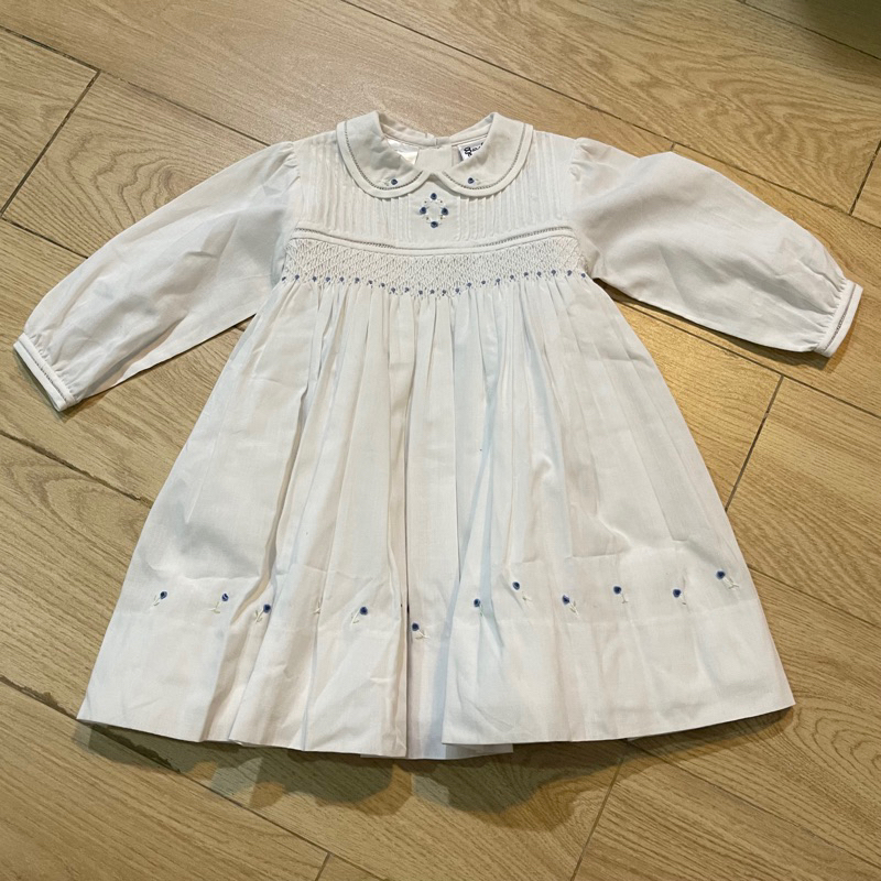 [PRELOVED] Original Sarah Louise England Smocked Dress White Princess Bukan Dear GG Tykes Tots