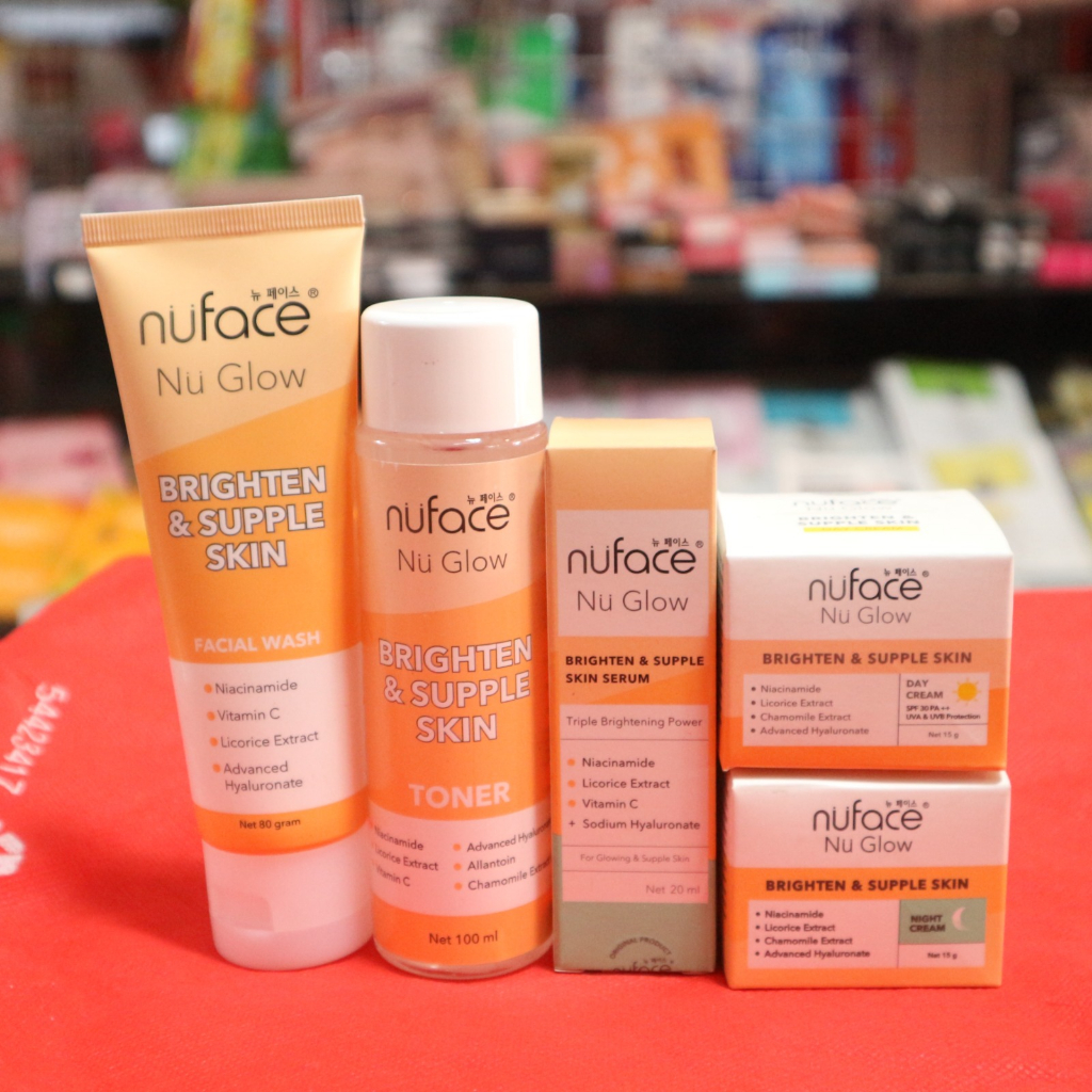Nuface Skincare Brighten & Supple Skin Paket Brightening Nu Face Nu Glow Paket Skincare Mencerahkan 