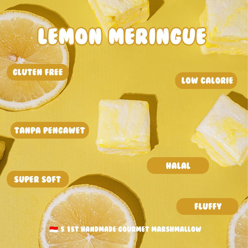 

Lemon Meringue Marshmallows - 8 Chunky Pieces