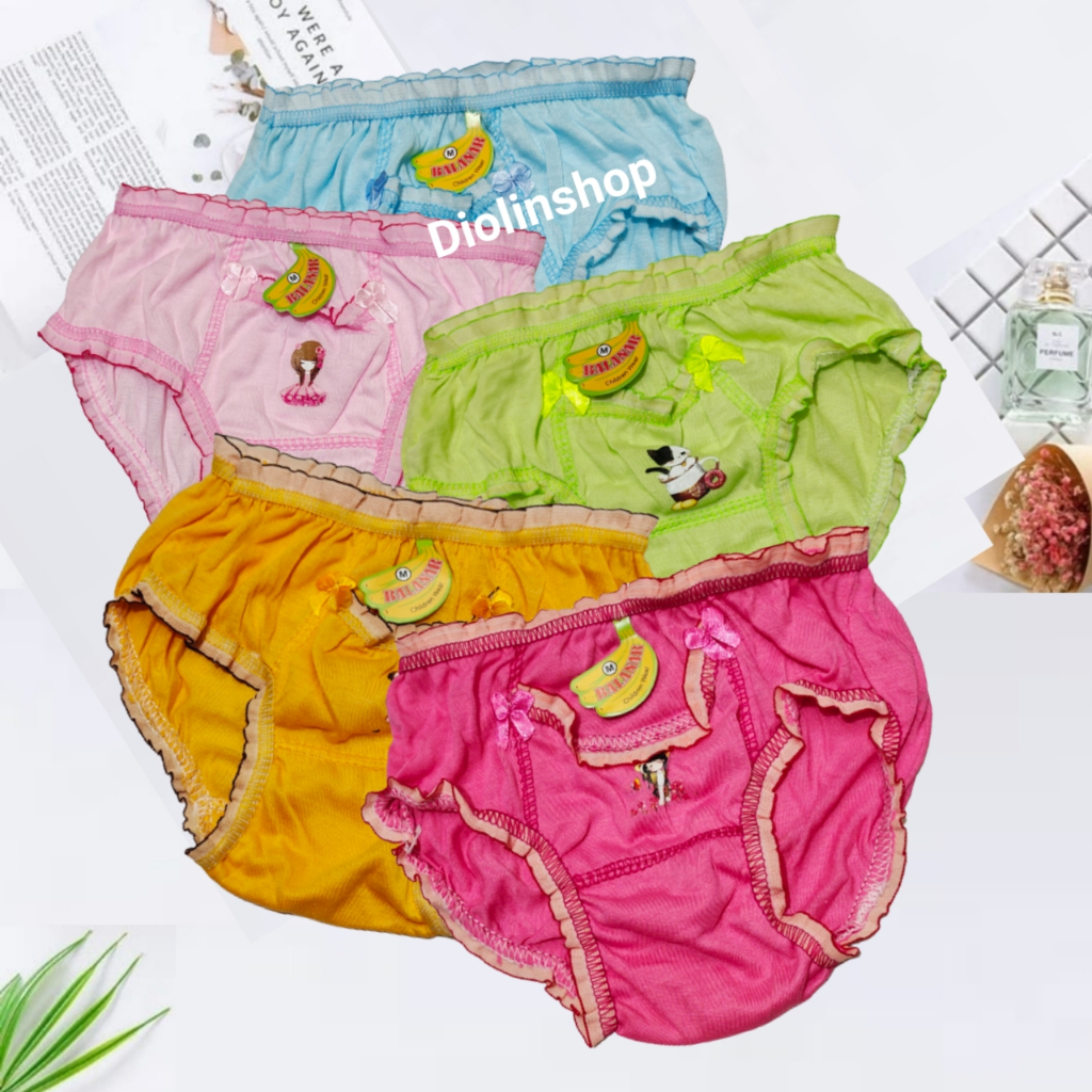 ( 12 Pcs ) Celana Dalam Anak Cewe Perempuan | CD anak Cewek | Sempak Anak Cewek