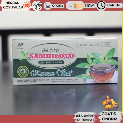 

Teh Celup Sambiloto AntiBiotik Alami Kencono Sari Asli Original