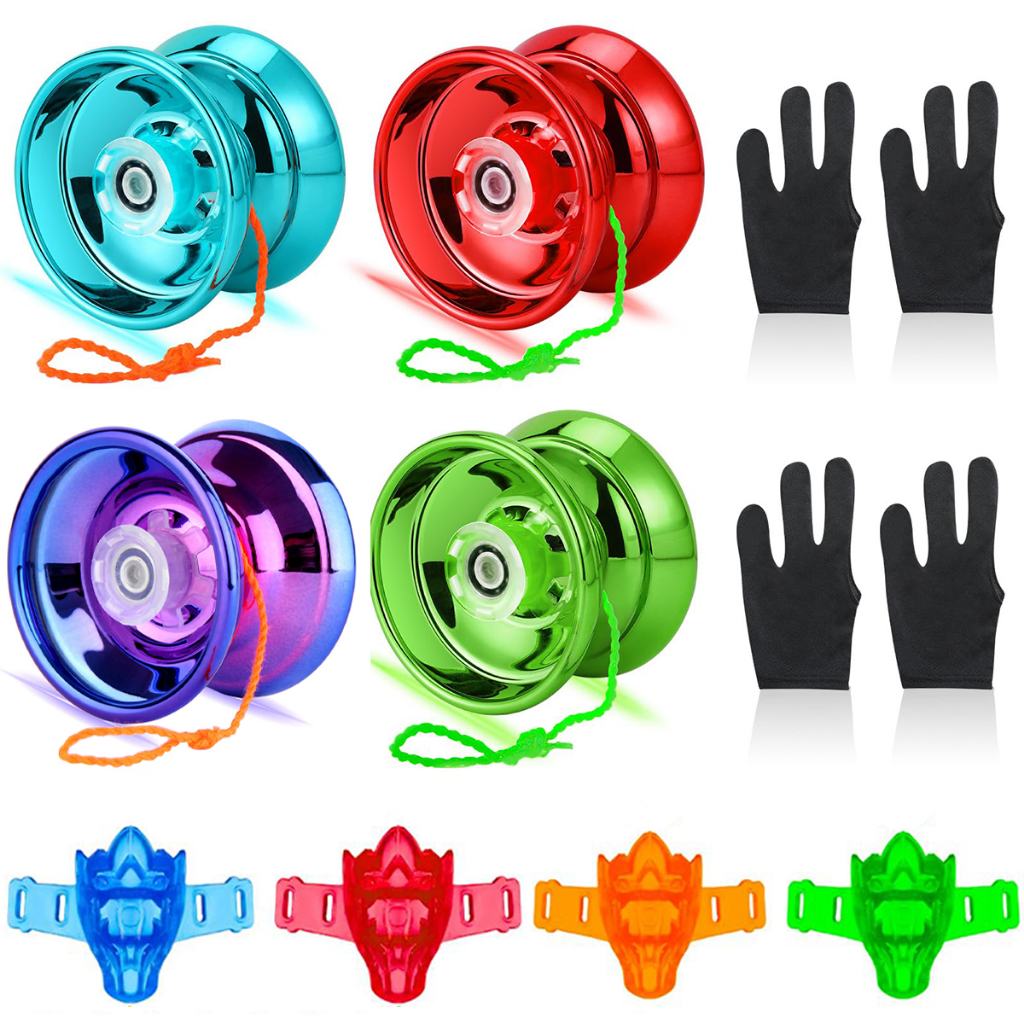 Mainan YoYo Profesional Bahan Lampu Led Aluminium Alloy Yoyo Magic Responsive Kecepatan Tinggi