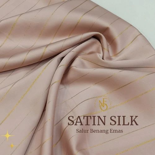 KAIN ARMANI SILK SALUR BENANG EMAS 58" D#2230 (Harga Per 1 Roll)