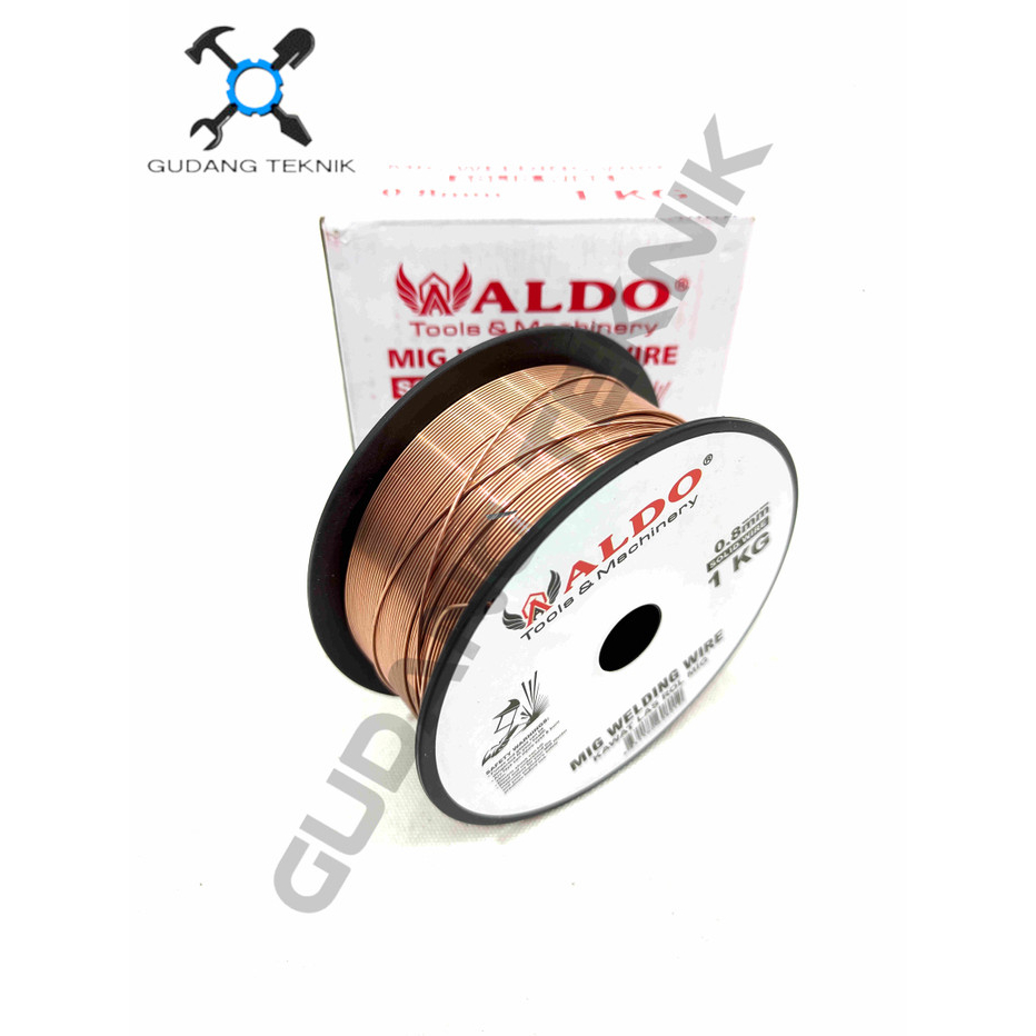 ALDO (ALDO SOLID WIRE 0.8mm 1Kg) Kawat Las Mig SOLID WIRE 0.8mm 1Kg  / Flux Core Wire Kawat Las Gas 
