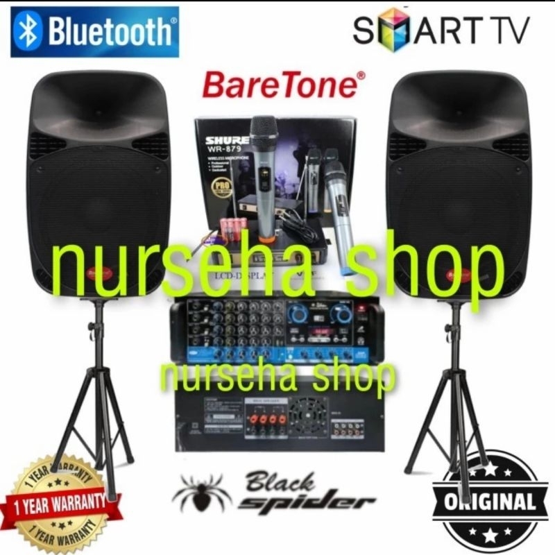 Paket Sound System lapangan Baretone 15 inch paket karaoke bluetoot