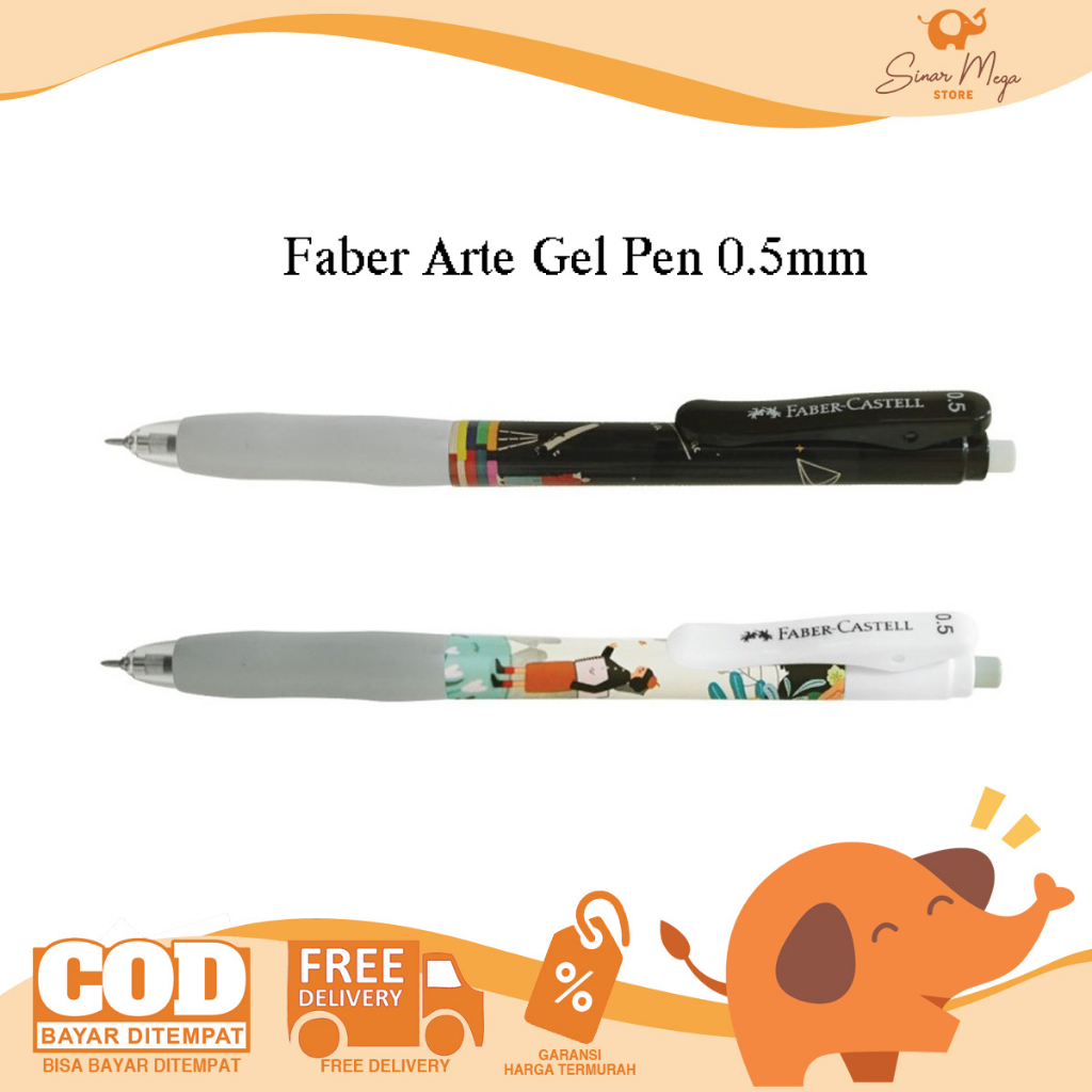 

Faber Castell Arte Gel Pen Ballpoint Pen 0.5mm Black / Pulpen Faber 0.5mm