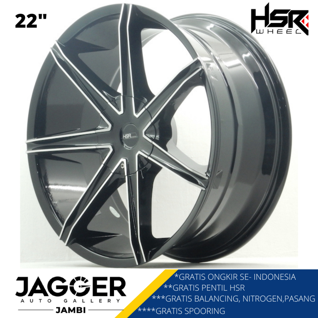 Velg mobil pajero, fortuner, hilux, triton. HSR PPAP R22X95 H6X139,7 ET15 BMF