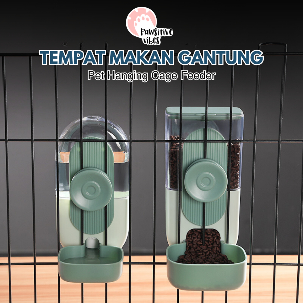 Tempat Makan Minum Hewan Anjing Kucing Gantung Kandang - Pet Hanging Cage Feeder/Pet Food Water Disp