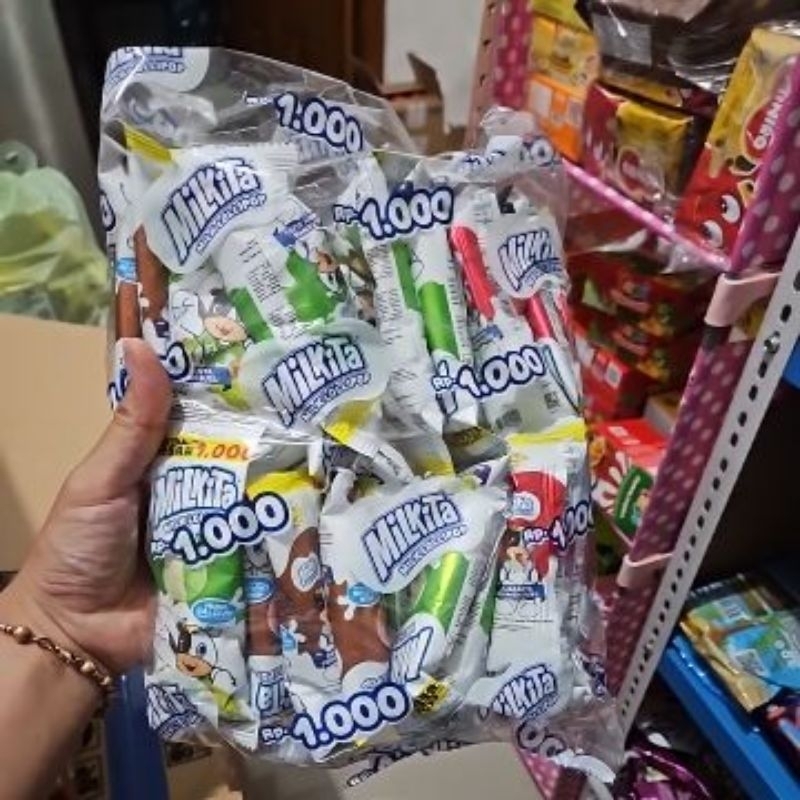 

Milkita Permen renceng Loli pop isi 10 pcs rp 1000