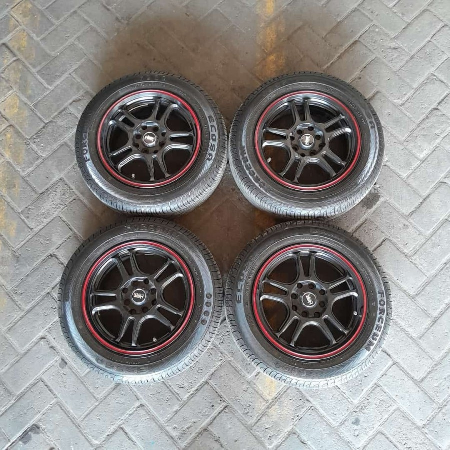 VELG RACING SEKEN MURAH RING 14 LUBANG 4 HSR NXSPO BAN 175 65 R14 PNP SIRION CITY VIOS COROLLA DLL