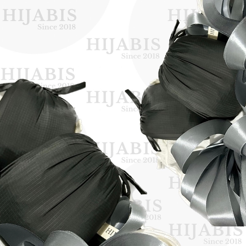 Mukena 2 in 1 Travel HIJABIS | Abu-Abu Kotak Mini