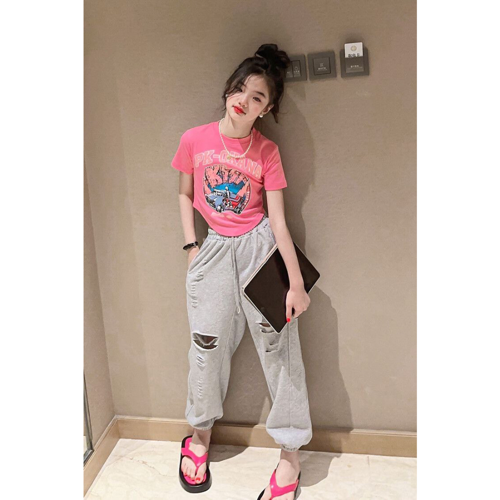 [JEWELS KIDS] BEVERLY SPORTY JOGGER SET/SETELAN FASHION ANAK KOREA IMPORT/SETELAN CELANA JOGGER ANAK