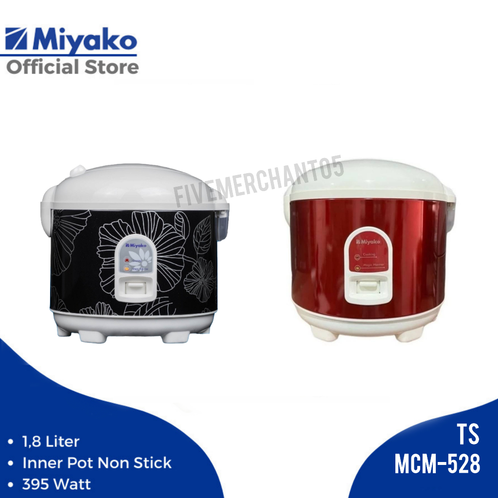 Rice Cooker Miyako MCM 528 TS Magic Com Miyako MCM528 TS Penanak Nasi Warmer MCM-528TS Murah Low Wat